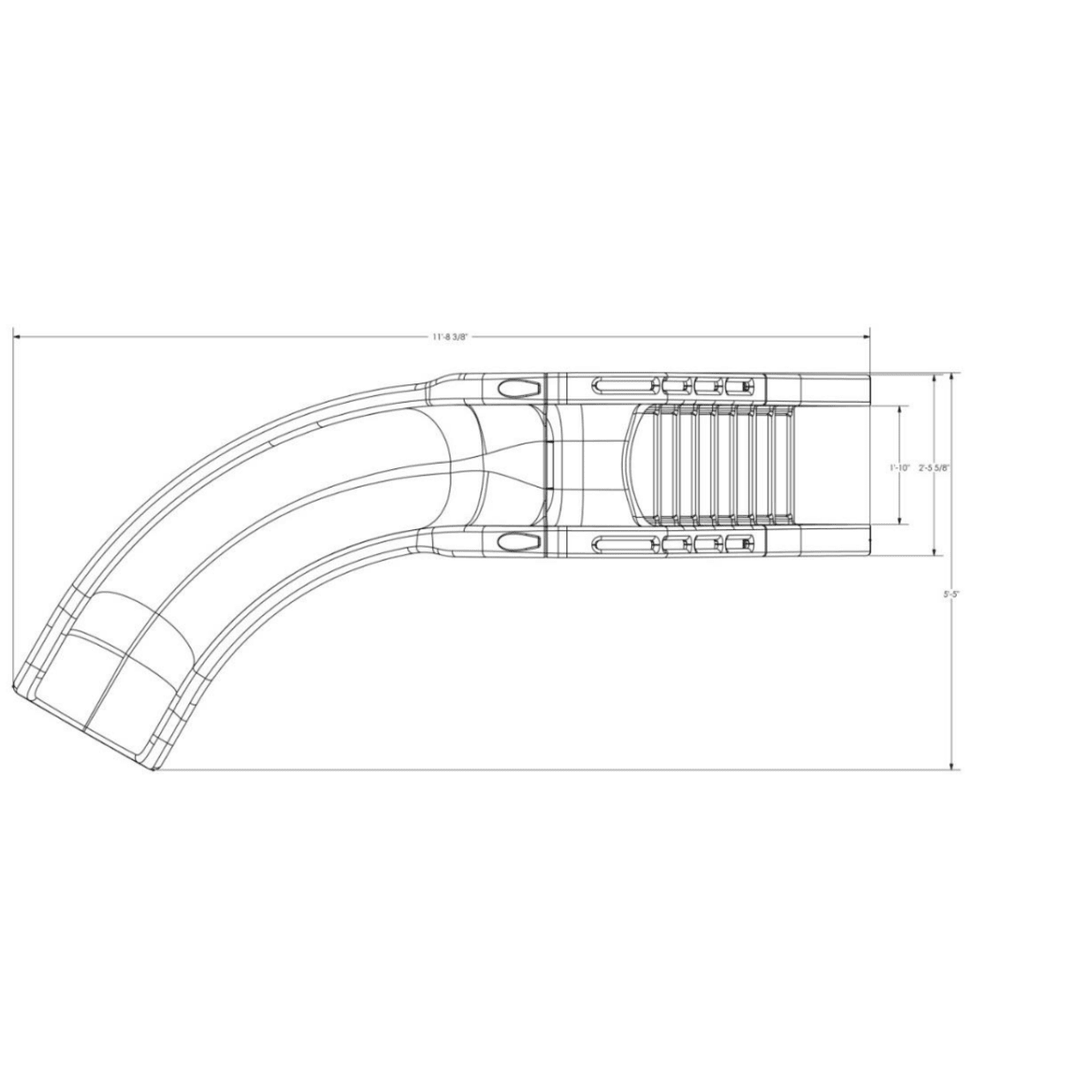 Tidal Wave Pool Slide, Sandstone, Left Turn